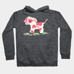 Pink moo Hoodie